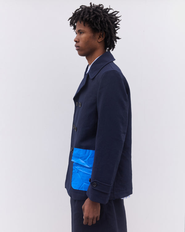CDG Shirt - Men’s Double Breasted Coat - (Navy)