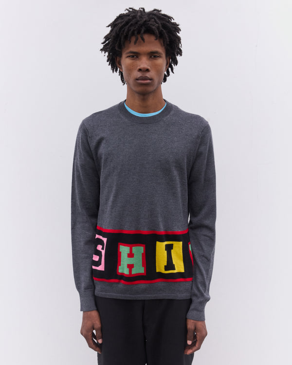 CDG Shirt - Men’s Knitted Sweater - (Grey)