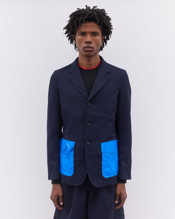 CDG Shirt - Men’s Patch Pocket Blazer - (Navy)