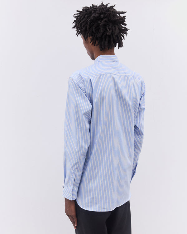 CDG Shirt - Men’s Striped Landscape Shirt - (Blue)