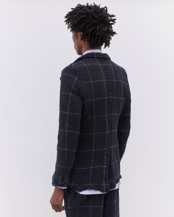 CDG Shirt - Men’s Window Pane Check Jacket - (Navy)