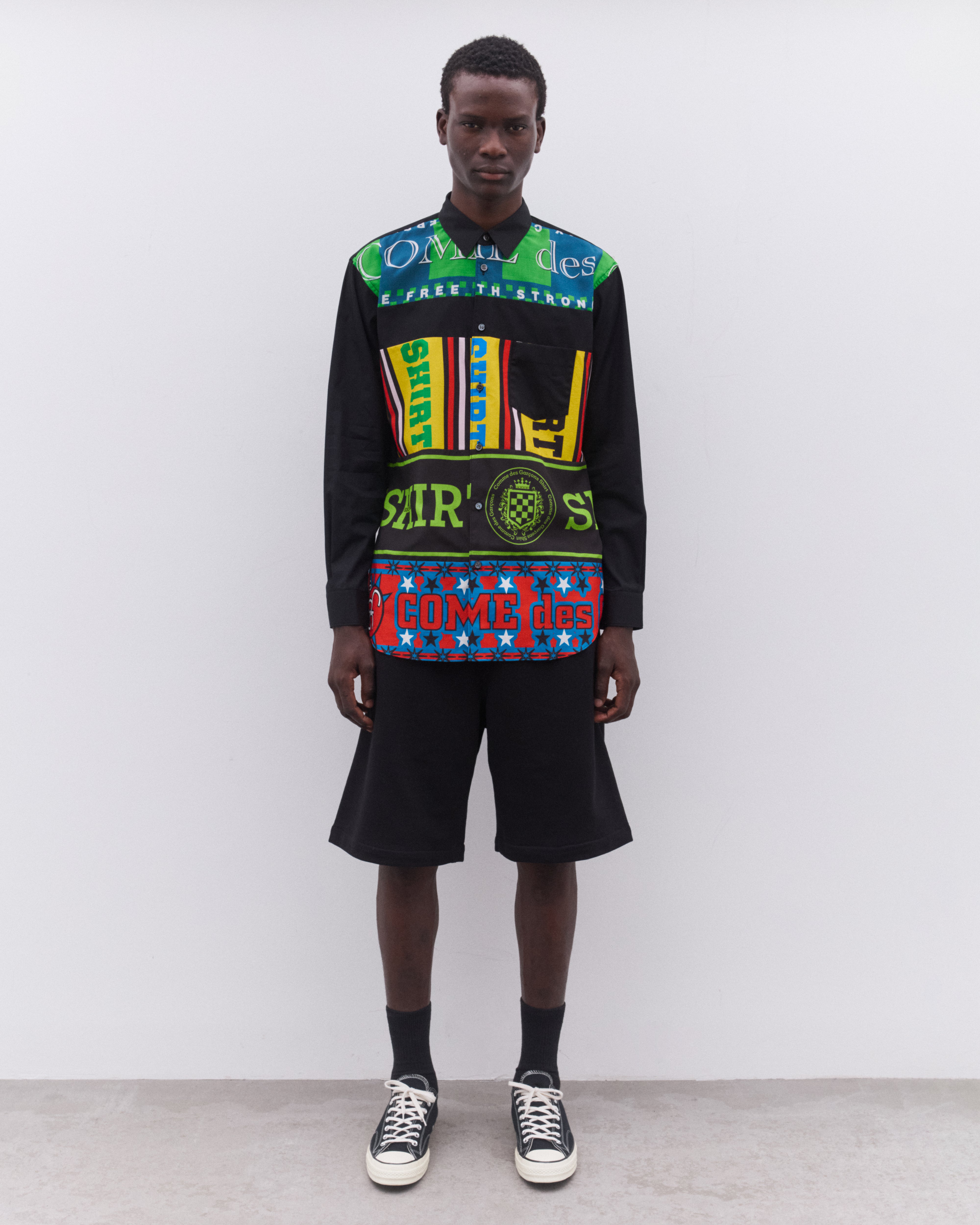 CDG Shirt: Men's Football Scarf Shirt (Multi) | Dover Street