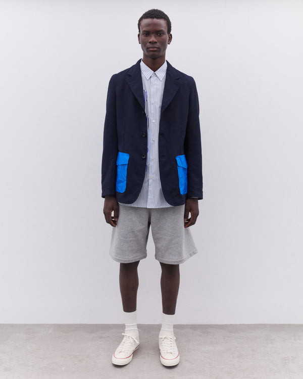 CDG Shirt - Men’s Striped Number Shirt - (Blue)