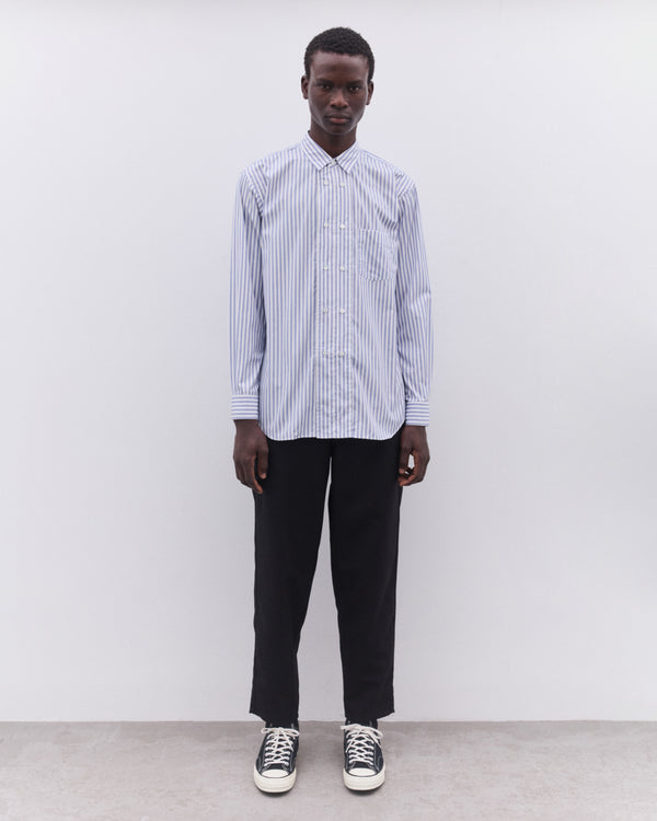 CDG Shirt - Men’s Double Breasted Striped Shirt - (Blue)