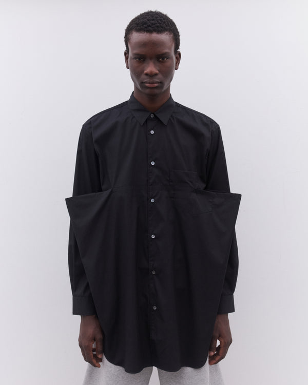 CDG Shirt - Men’s Overlay Panel Shirt - (Black)