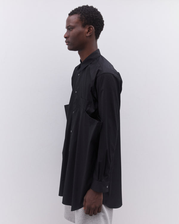 CDG Shirt - Men’s Overlay Panel Shirt - (Black)