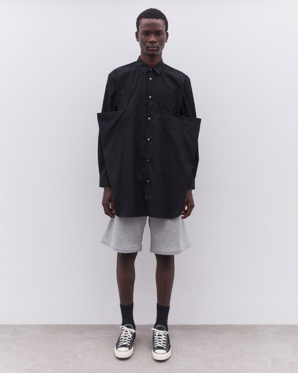 CDG Shirt - Men’s Overlay Panel Shirt - (Black)