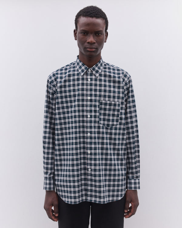 CDG Shirt - Men’s Check Shirt - (Green/White)