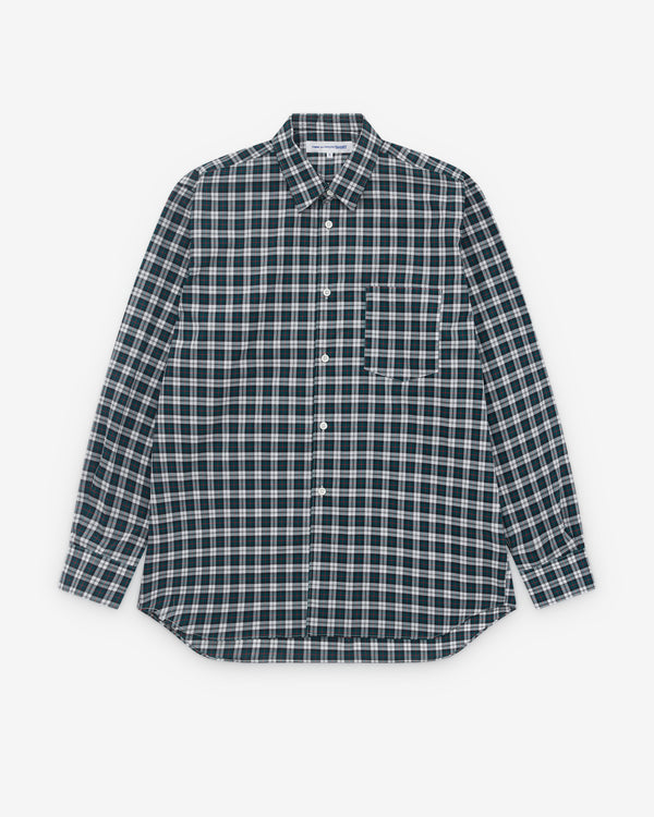 CDG Shirt - Men’s Check Shirt - (Green/White)
