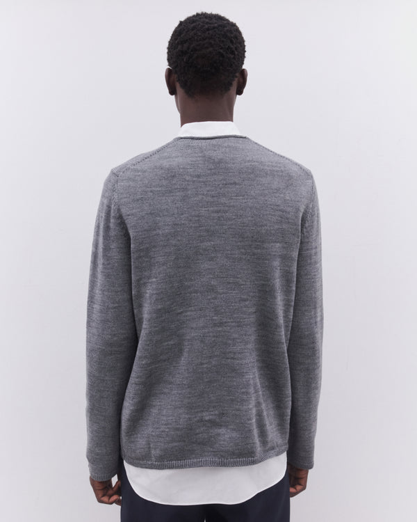 CDG Shirt - Men’s Intarsia Knit Sweater - (Grey)