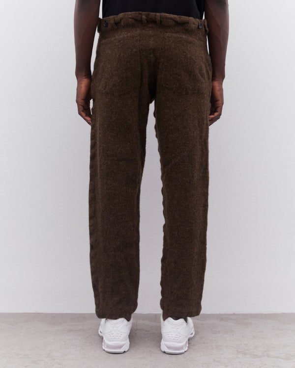 CDG Shirt - Men’s Tweed Tapered Trousers - (Khaki)