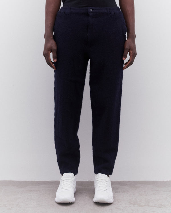 CDG Shirt - Men’s Wool Tweed Tapered Trousers - (Navy)