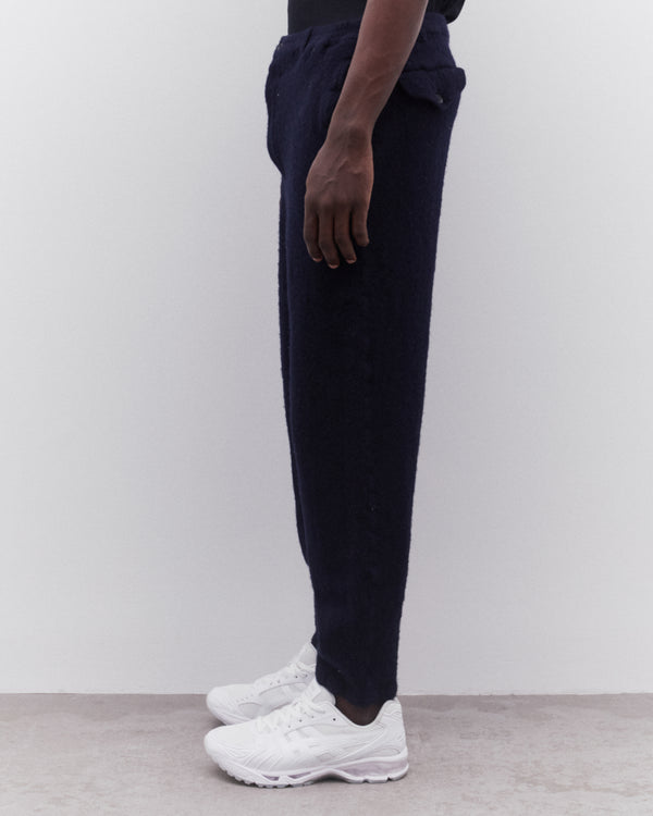 CDG Shirt - Men’s Wool Tweed Tapered Trousers - (Navy)