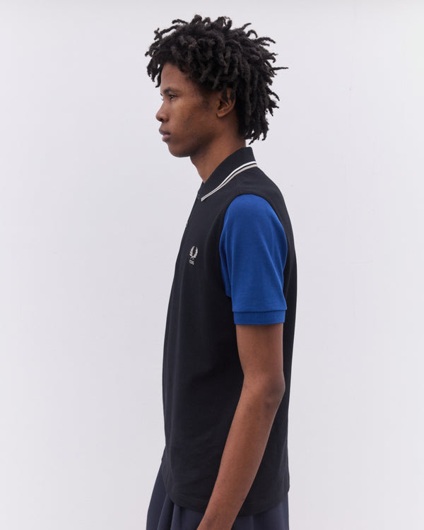 CDG Shirt - Men’s Fred Perry Short Sleeve Polo Shirt - (Black)