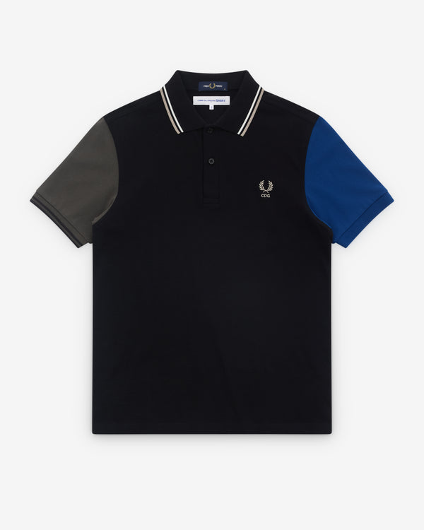 CDG Shirt - Men’s Fred Perry Short Sleeve Polo Shirt - (Black)