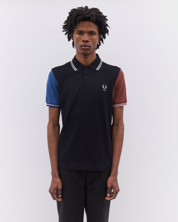 CDG Shirt - Men’s Fred Perry Short Sleeve Polo Shirt - (Black/Green/Brown)