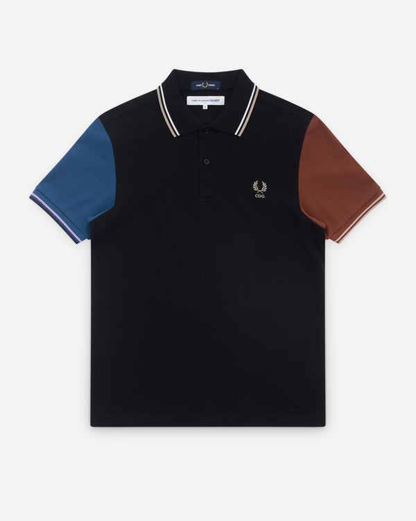 CDG Shirt - Men’s Fred Perry Short Sleeve Polo Shirt - (Black/Green/Brown)