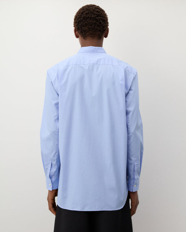 CDG Shirt - Men's Geometric Stripe Pattern Shirt - (Blue)
