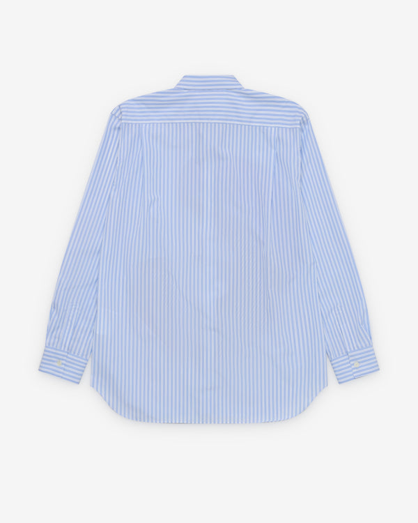 CDG Shirt - Men's Geometric Panelled Shirt - (Blue)