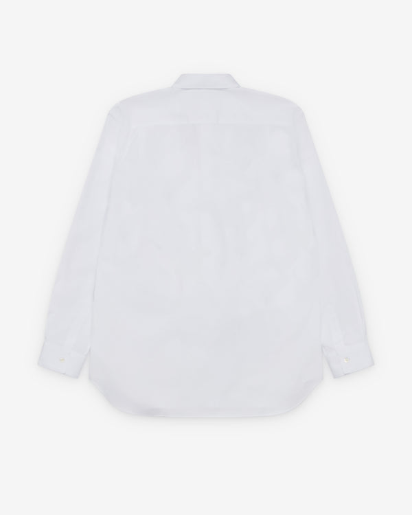 CDG Shirt - Men's Stripe Wave Pattern Shirt - (White/Blue)