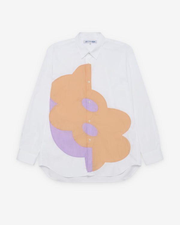 CDG Shirt - Men's Geometric Pattern Shirt - (White)