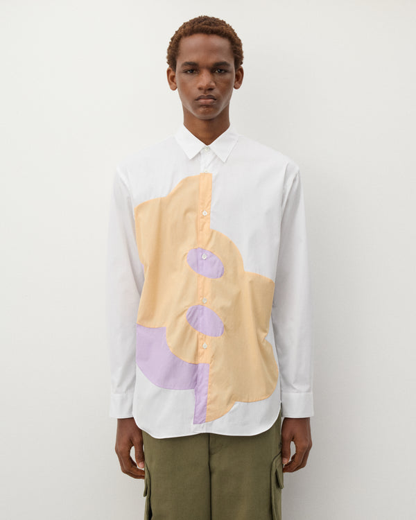 CDG Shirt - Men's Geometric Pattern Shirt - (White)
