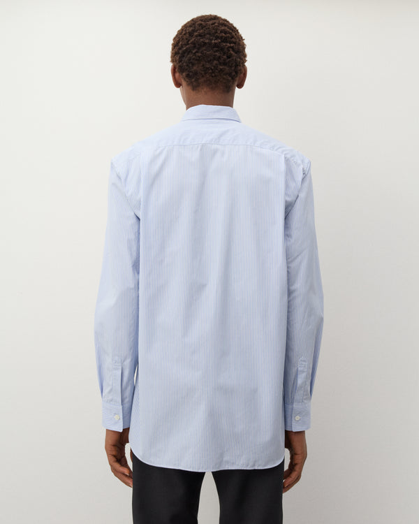 CDG Shirt - Men's Flower Pattern Shirt - (Blue)