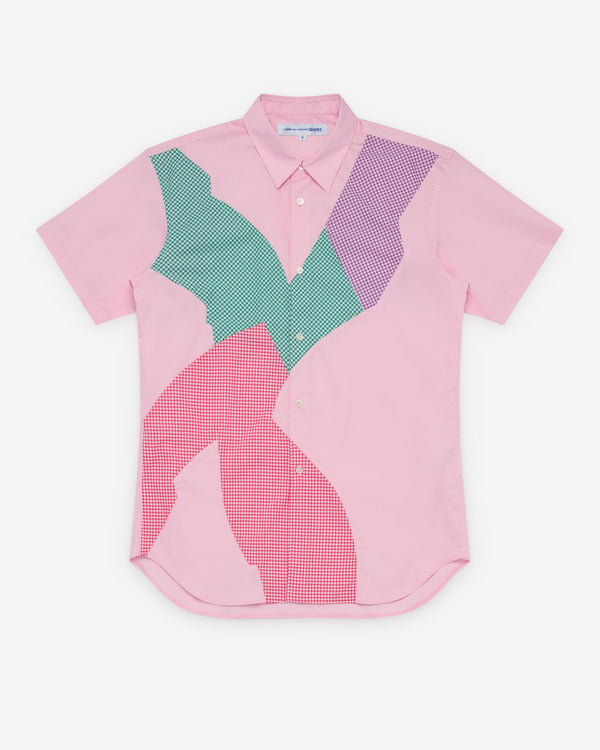 CDG Shirt - Men's Short Sleeved Pattern Shirt - (Pink)