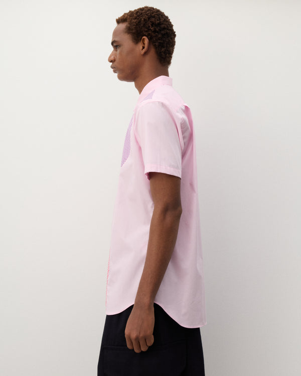 CDG Shirt - Men's Short Sleeved Pattern Shirt - (Pink)