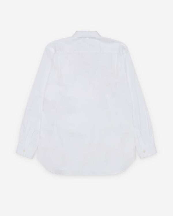 CDG Shirt - Men's Check Panelled Shirt - (White)