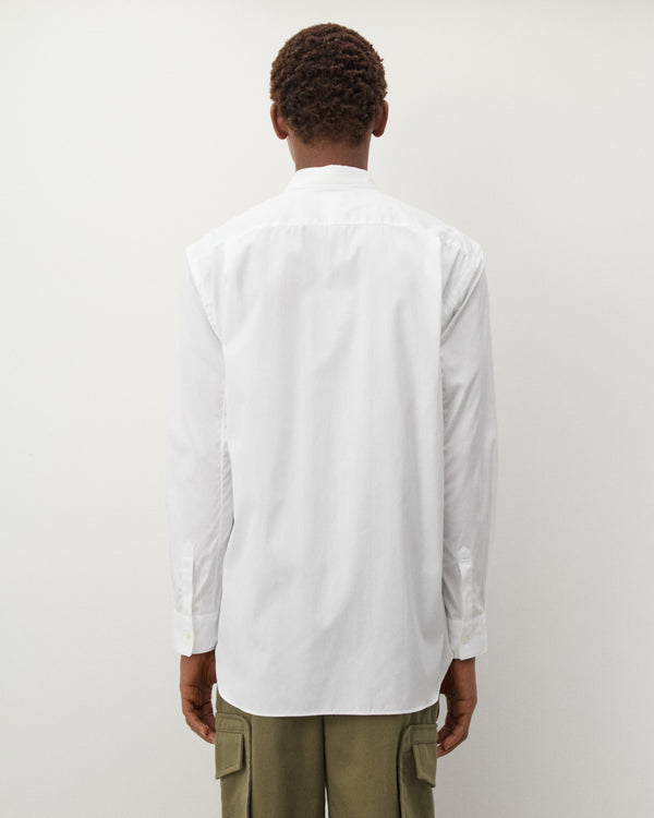CDG Shirt - Men's Check Panelled Shirt - (White)
