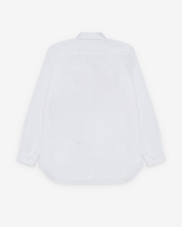 CDG Shirt - Men's Geometric Check Pattern Shirt - (White)
