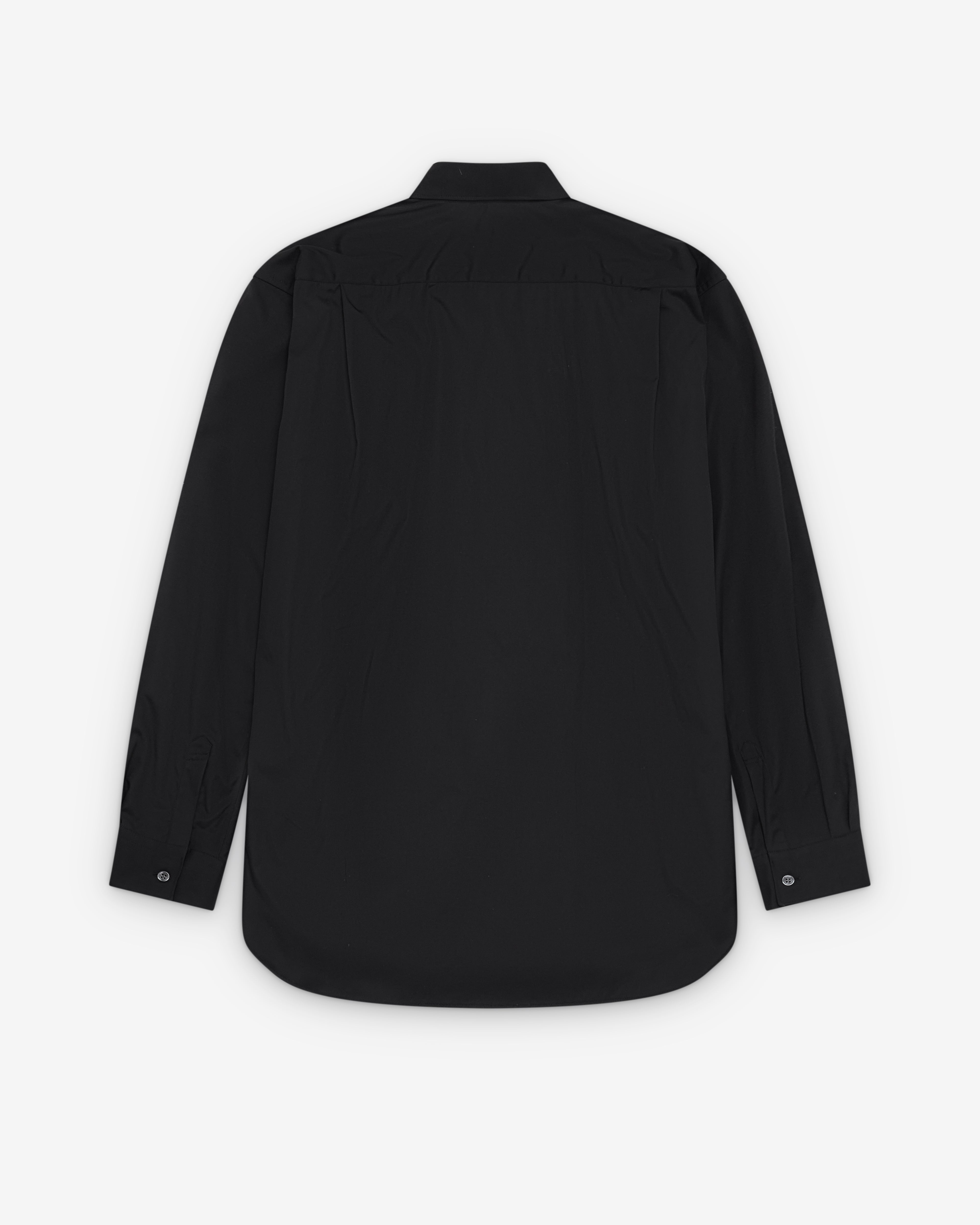 CDG Shirt: Men's Geometric Cut-out Shirt (Black) | Dover Street