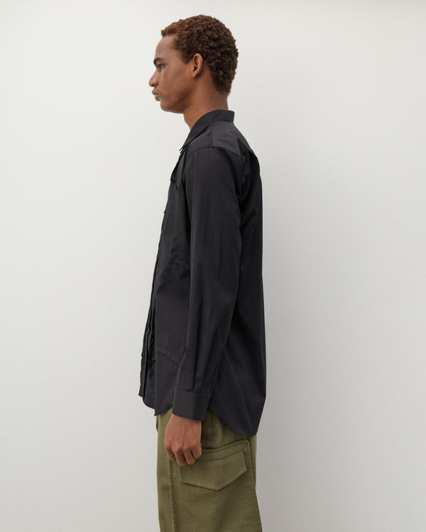 CDG Shirt - Men's Geometric Cut-out Shirt - (Black)