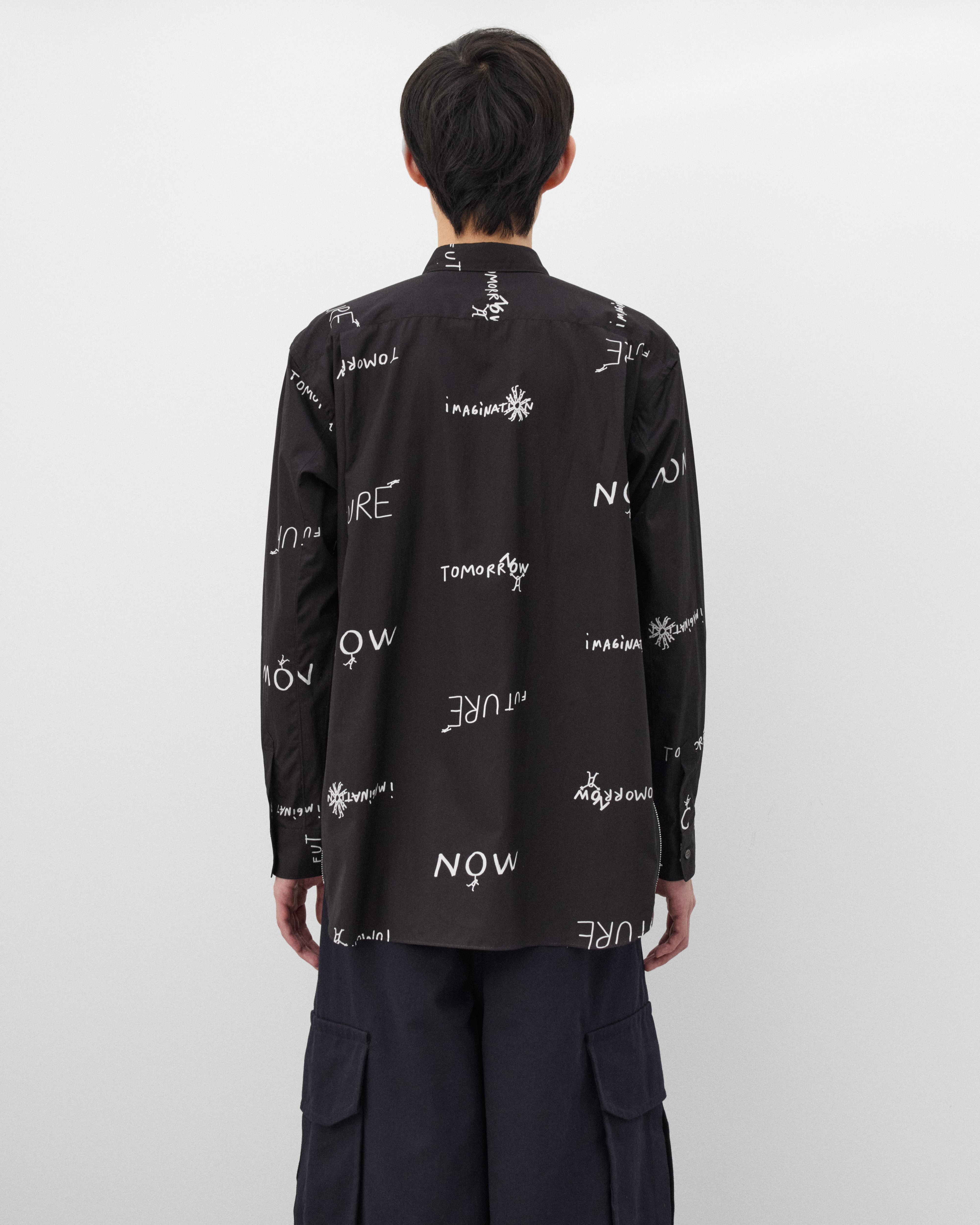 CDG Shirt: Men's Tomorrow Future Zip Shirt (Black) | Dover Street