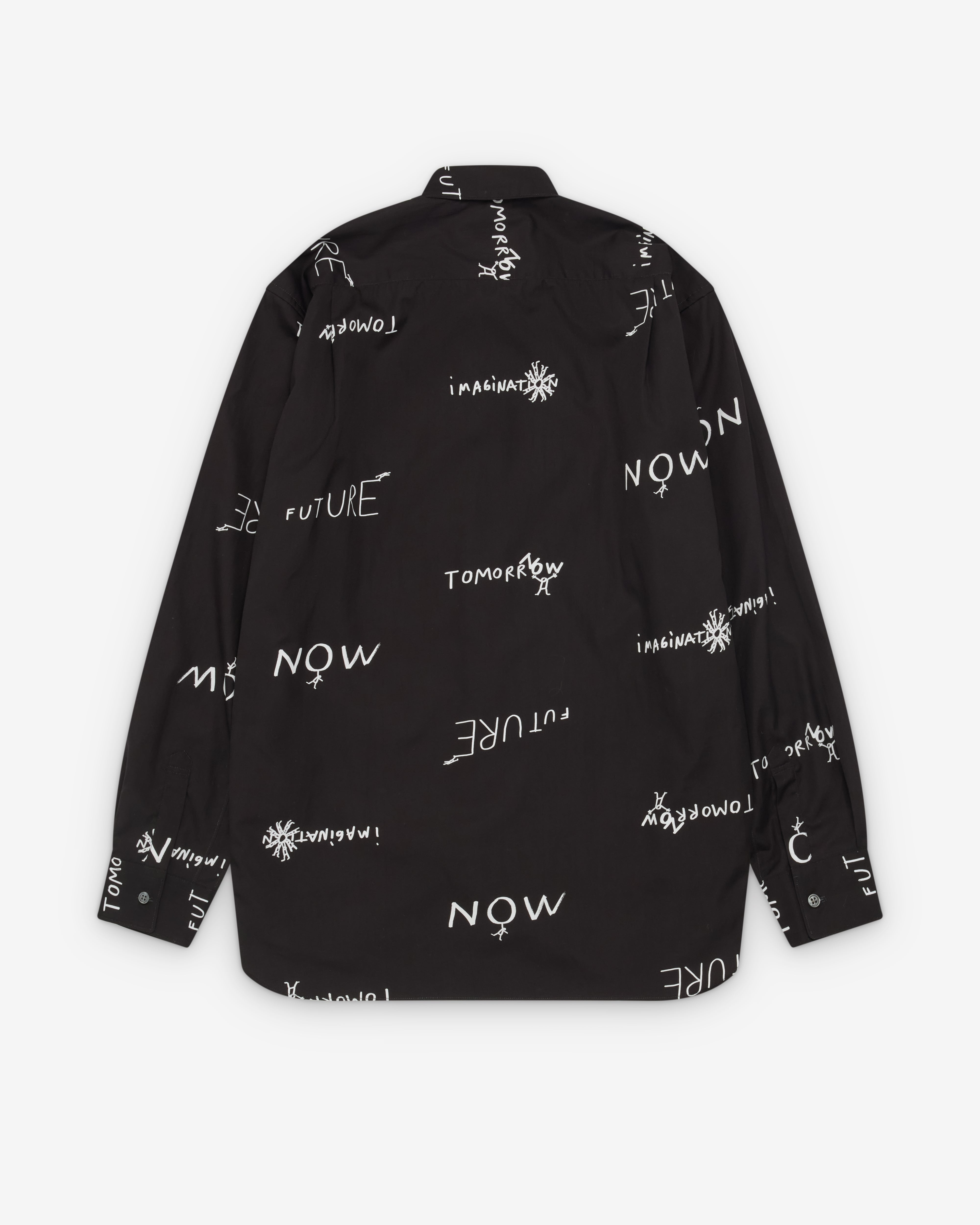 CDG Shirt: Men's Tomorrow Future Zip Shirt (Black) | Dover Street