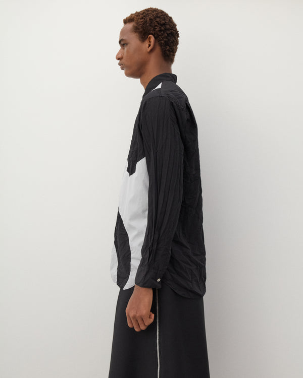 CDG Shirt - Men's Contrast Shapes Shirt - (Black/White)