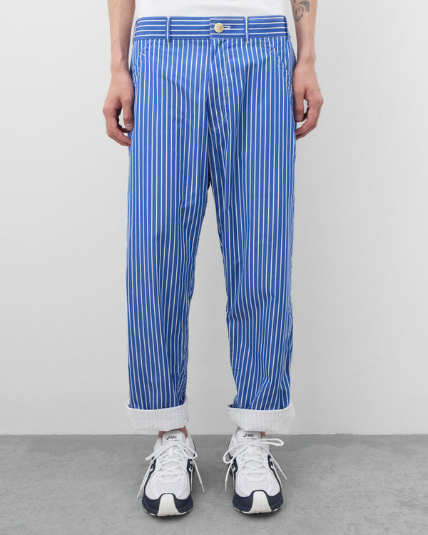 CDG Shirt - Men's Striped Trousers - (Blue/White)