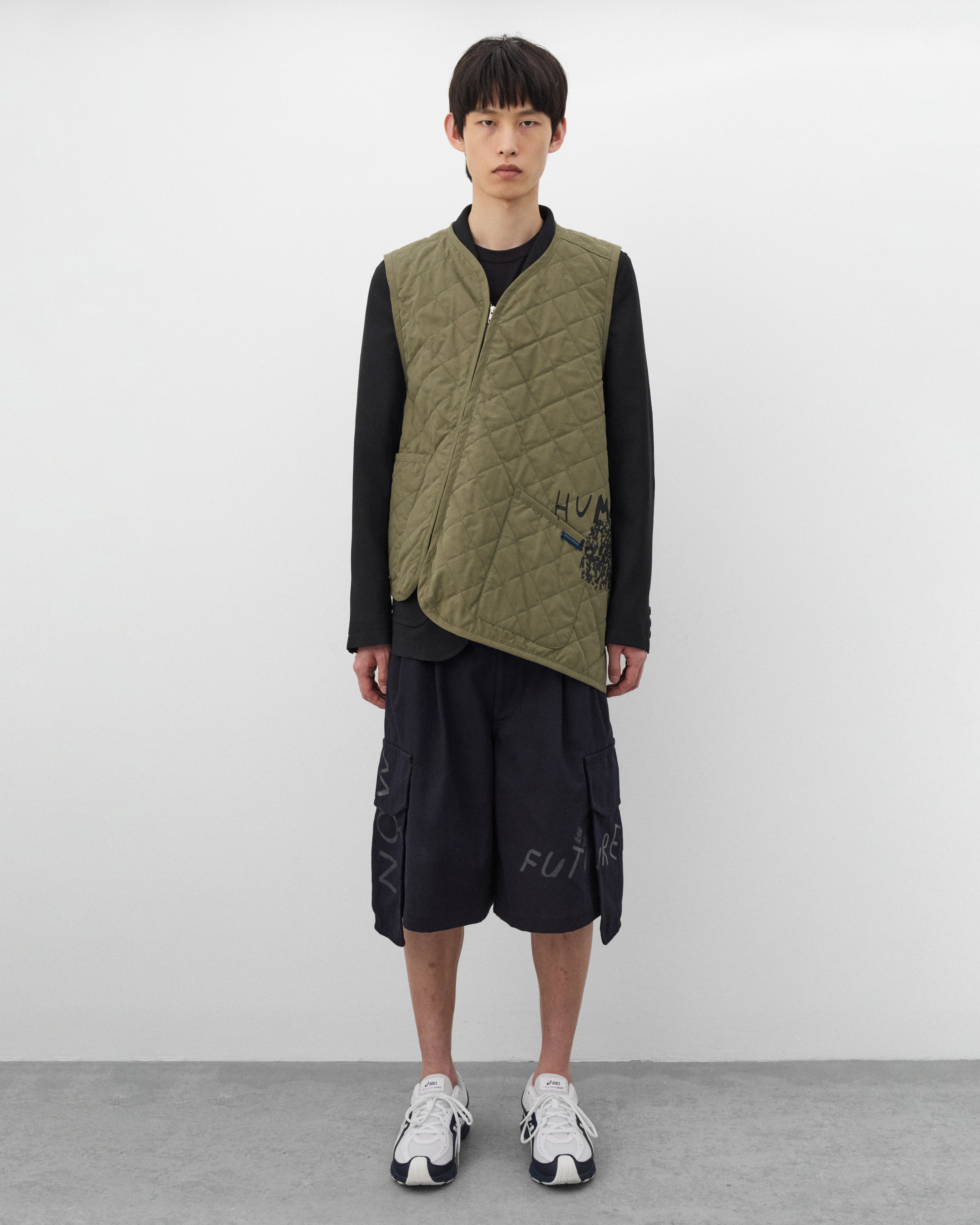【2025ss】cdg shirt × LAVENHAM キルティング ベスト CDG Shirt: Men's Lavenham Bias Quilted Vest (Olive) | Dover Street