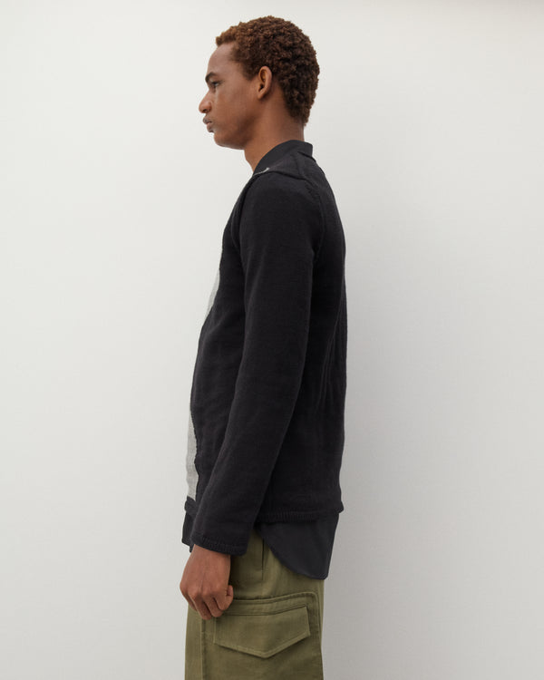 CDG Shirt - Men's Intarsia Pattern Knit - (Black)