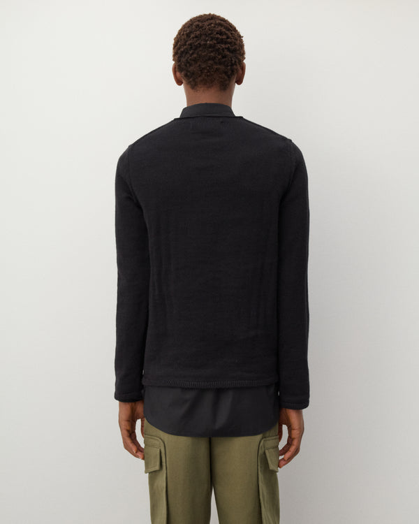 CDG Shirt - Men's Intarsia Pattern Knit - (Black)