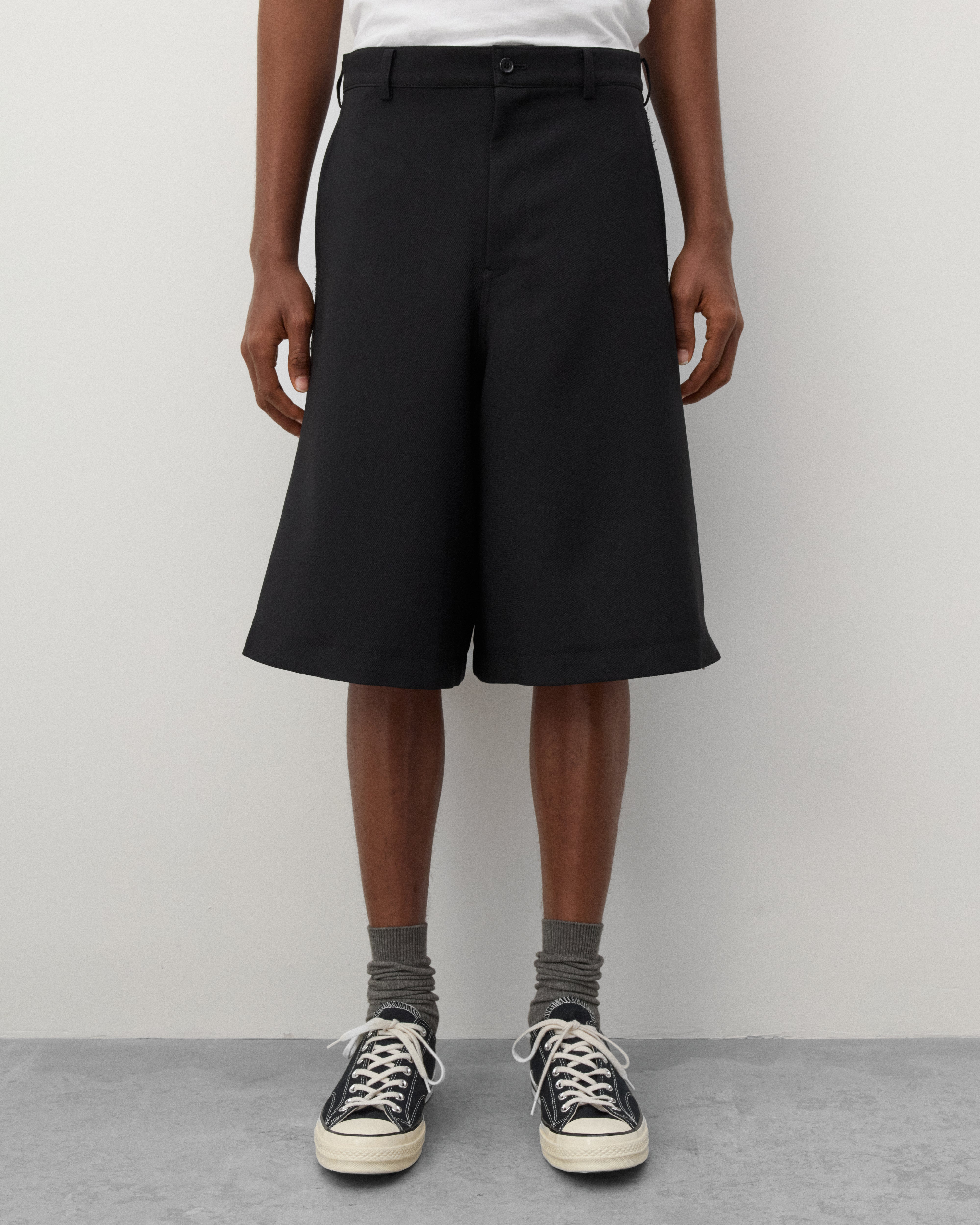 CDG Shirt: Men's Zip Shorts (Black) | Dover Street Market London