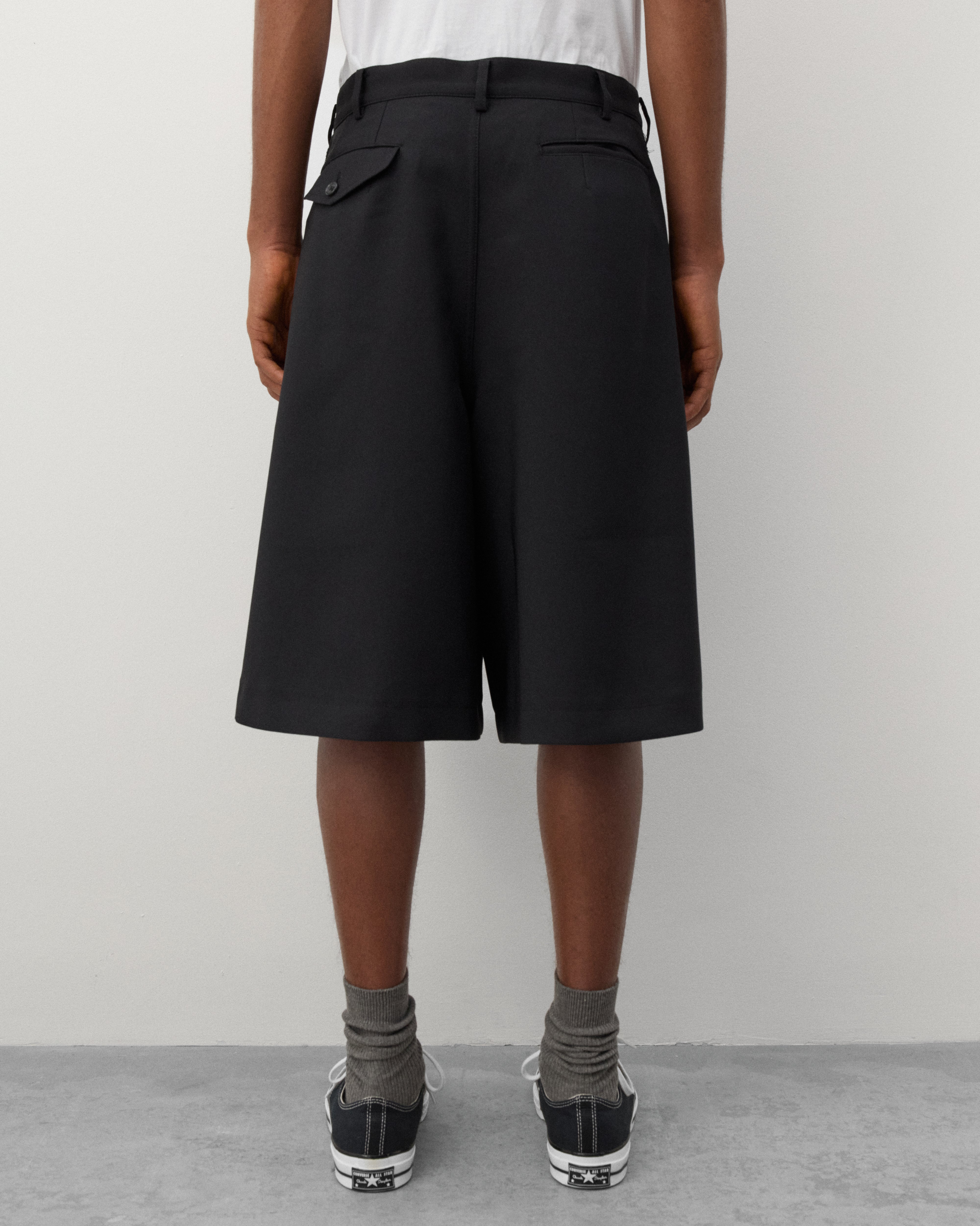 CDG Shirt: Men's Zip Shorts (Black) | Dover Street Market London