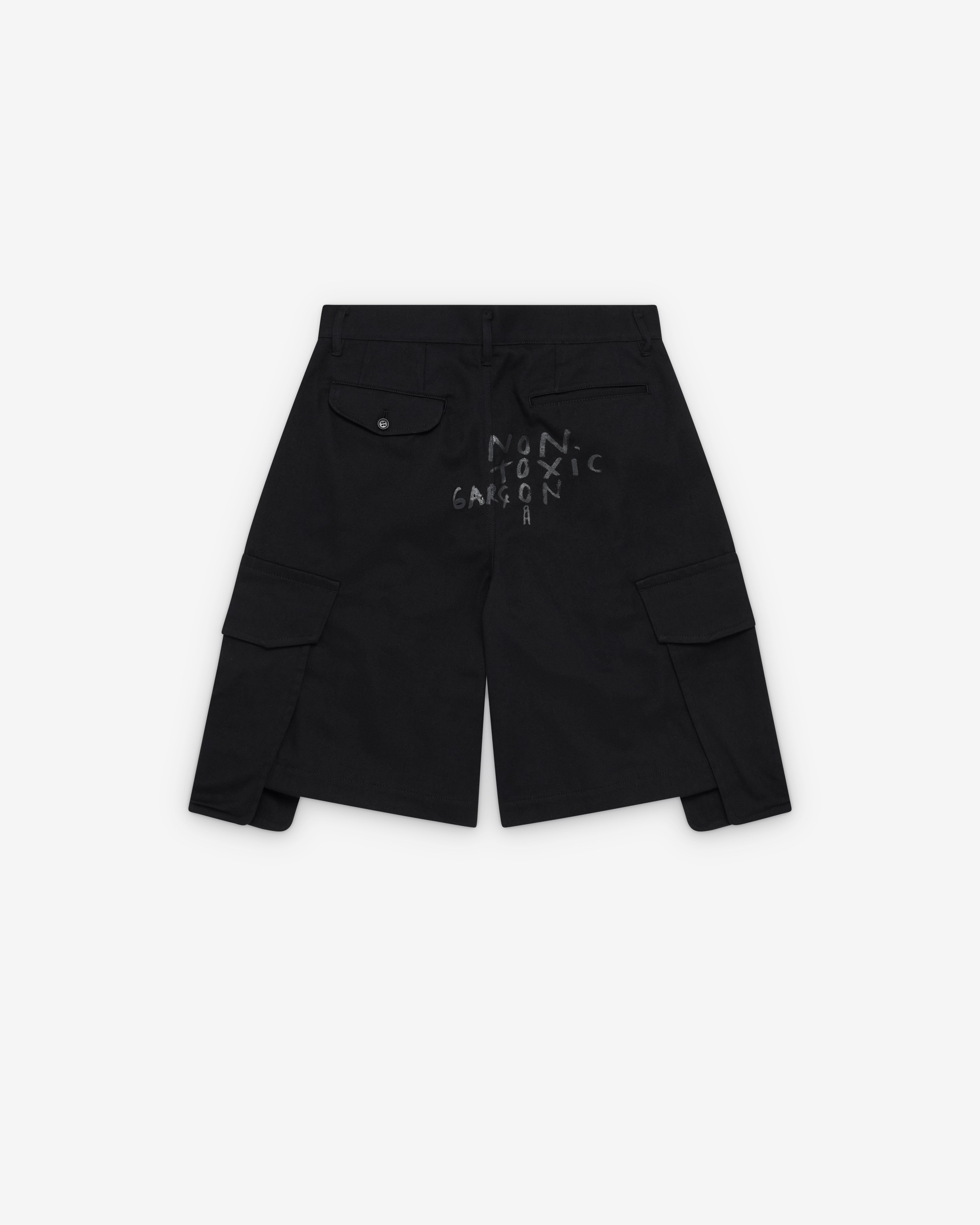 CDG Shirt: Men's Now Future Shorts (Black) | Dover Street Market