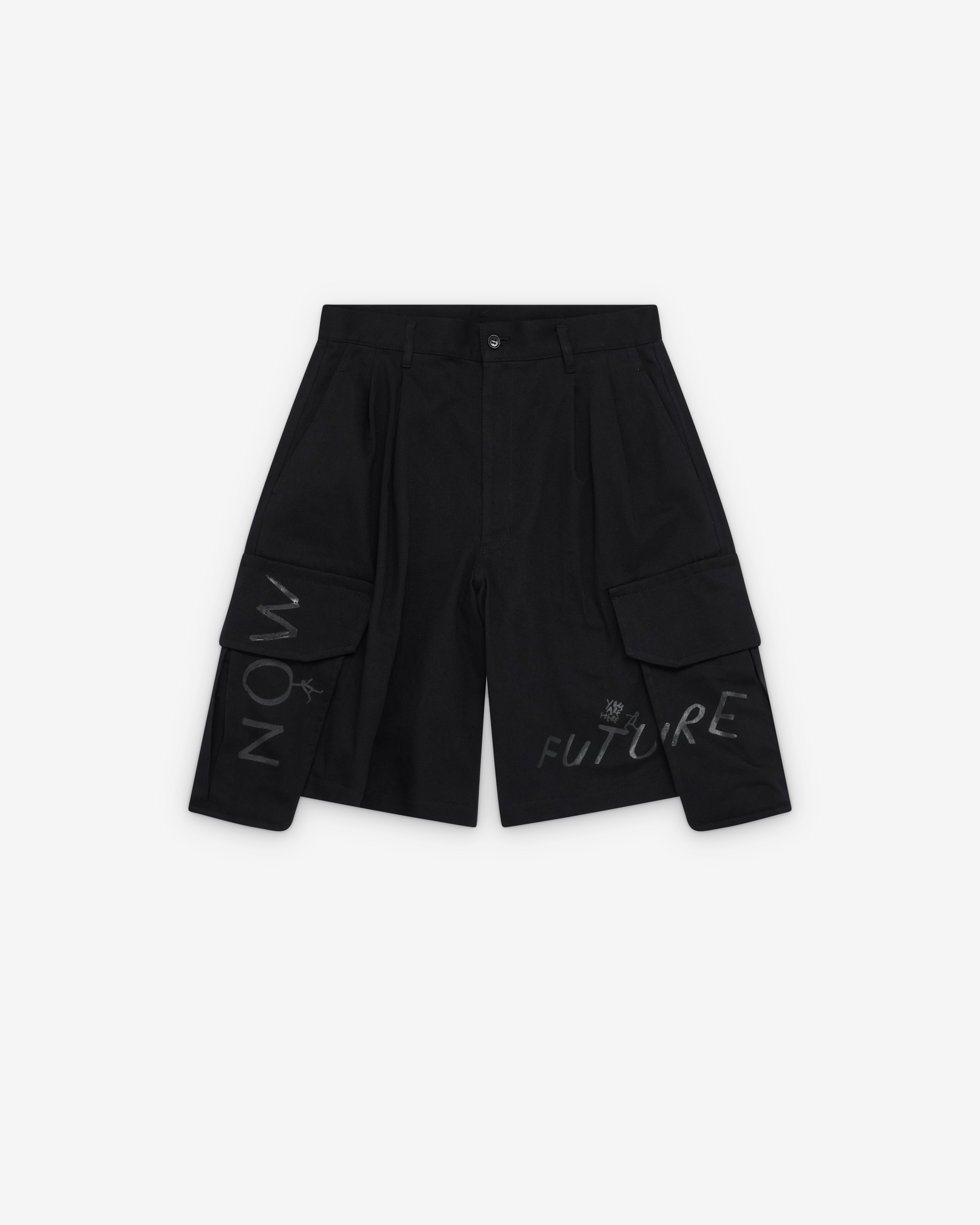 CDG Shirt: Men's Now Future Shorts (Black) | Dover Street Market