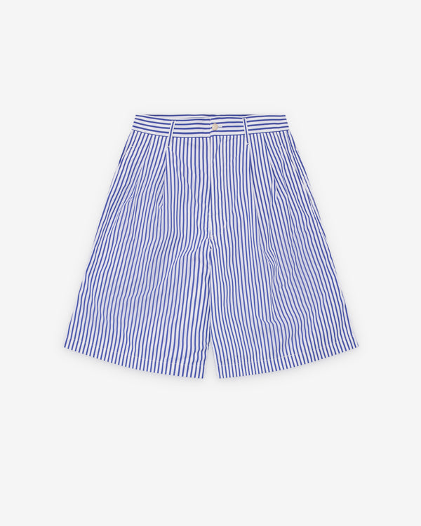 CDG Shirt - Men's Striped Shorts - (White/Blue)