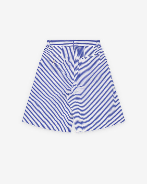 CDG Shirt - Men's Striped Shorts - (White/Blue)