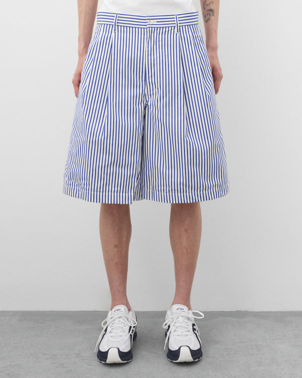 CDG Shirt - Men's Striped Shorts - (White/Blue)