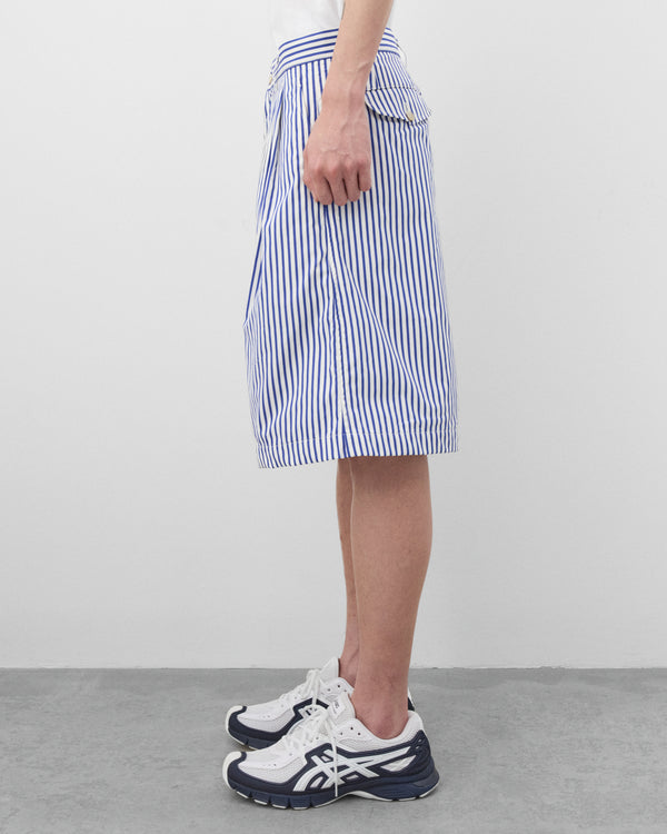 CDG Shirt - Men's Striped Shorts - (White/Blue)