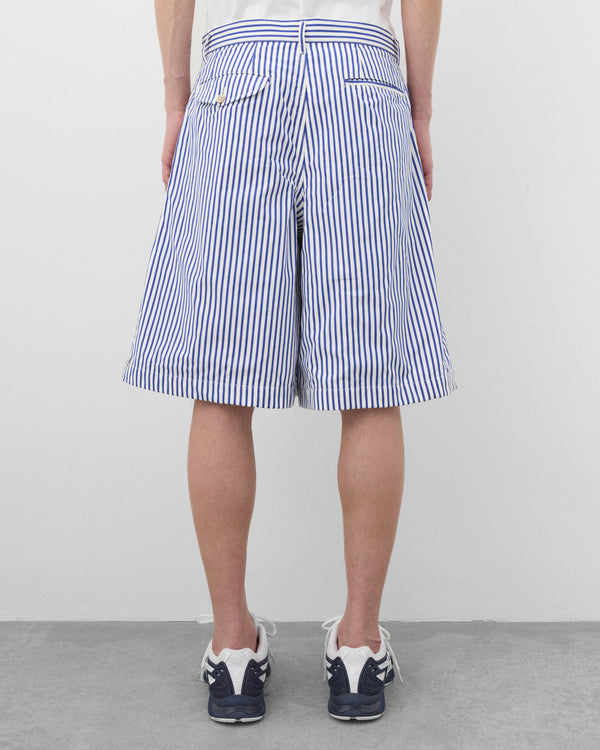 CDG Shirt - Men's Striped Shorts - (White/Blue)